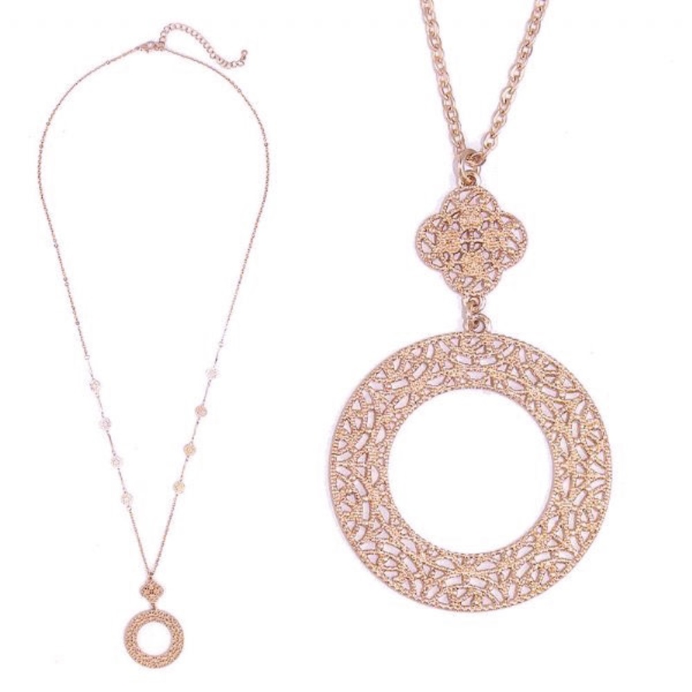 Quatrefoil Filigree Necklace